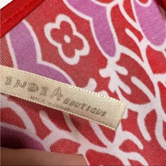 India Boutique Women's Plunge V Neck Maxi Dress Red Purple Size Small - Picture 4 of 12